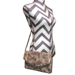Express Rose Gold Marbled Look Crossbody Purse